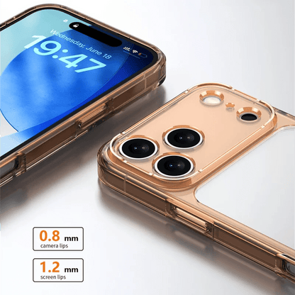 "Luxury Hybrid Transparent Shockproof Case for iPhone 17 Pro Max / 17 Air / 17 Pro Max – Clear Hard Acrylic Protective Back Cover" - RELUX.STORE