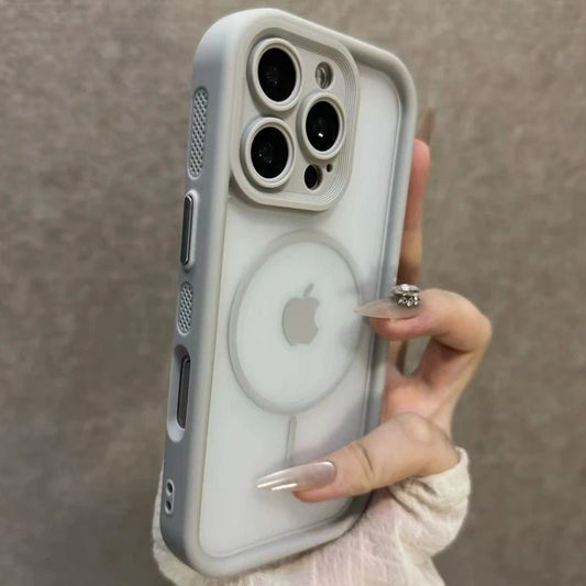 "Luxury Matte MagSafe Transparent Phone Case – Magnetic Bumper Back Cover for iPhone 11/12/13/14/15/16 Pro Max & Plus" - RELUX.STORE