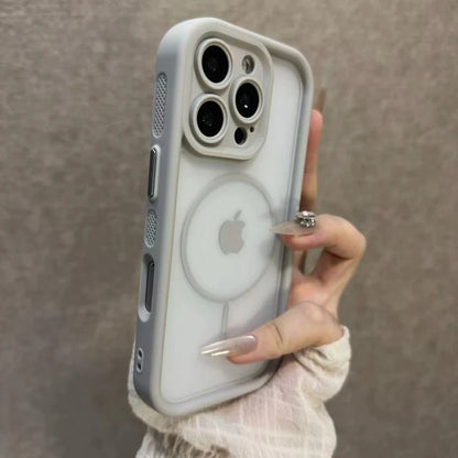 "Luxury Matte MagSafe Transparent Phone Case – Magnetic Bumper Back Cover for iPhone 11/12/13/14/15/16 Pro Max & Plus" - RELUX.STORE