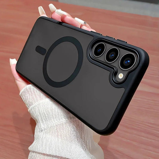 Luxury Matte Translucent Business Case for Samsung Galaxy S25/S24/S23/S22/S21/S20 Plus FE – MagSafe Magnetic Protective Cover - RELUX.STORE
