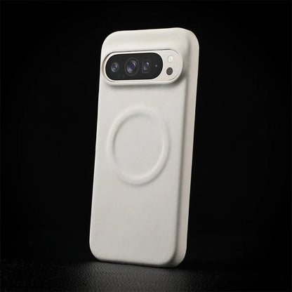Luxury Sheepskin Leather Magnetic Case for Google Pixel 10/9/8/7 Pro XL & 8A/7A – Shockproof Matte Hard Business Cover - RELUX.STORE
