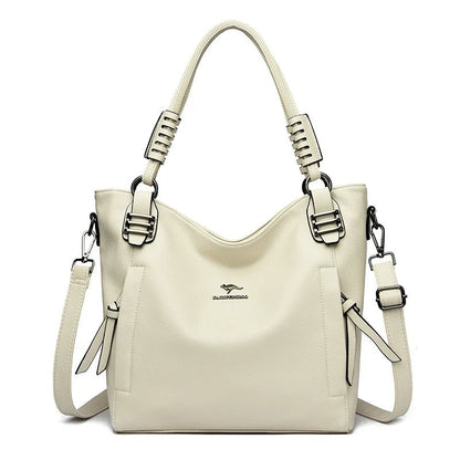 Luxury Soft Genuine Leather Handbag Fashion Women Shoulder Messenger Bag Solid Color Cowhide Tote Fashion Female Crossbody Sac - RELUX.STORE