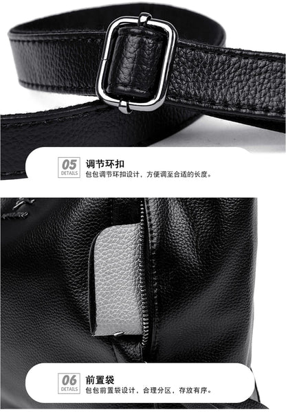 Luxury Soft Genuine Leather Handbag Fashion Women Shoulder Messenger Bag Solid Color Cowhide Tote Fashion Female Crossbody Sac - RELUX.STORE