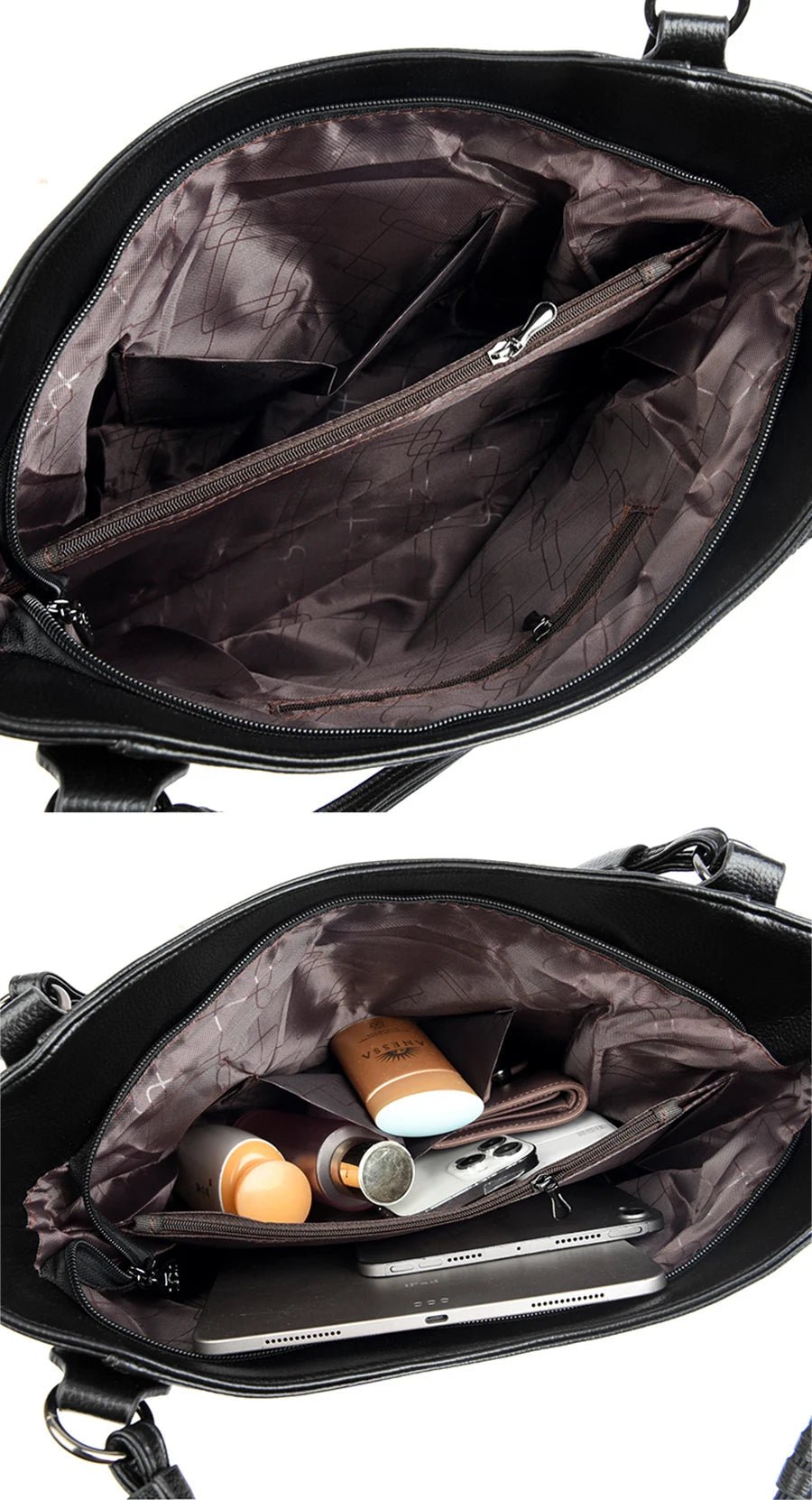 Luxury Soft Genuine Leather Handbag Fashion Women Shoulder Messenger Bag Solid Color Cowhide Tote Fashion Female Crossbody Sac - RELUX.STORE