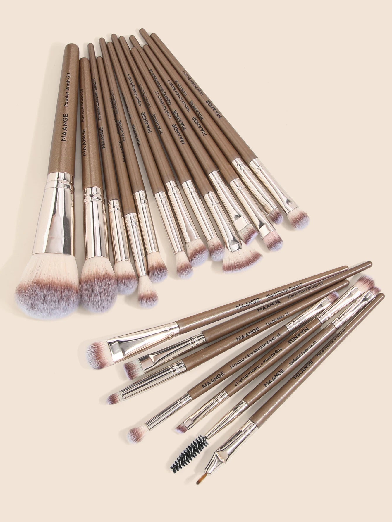 Maange 20Pcs Makeup Brushes with Box Professional Cosmetic Powder Eye Shadow Foundation Blush Blending Beauty Tool For Women - RELUX.STORE