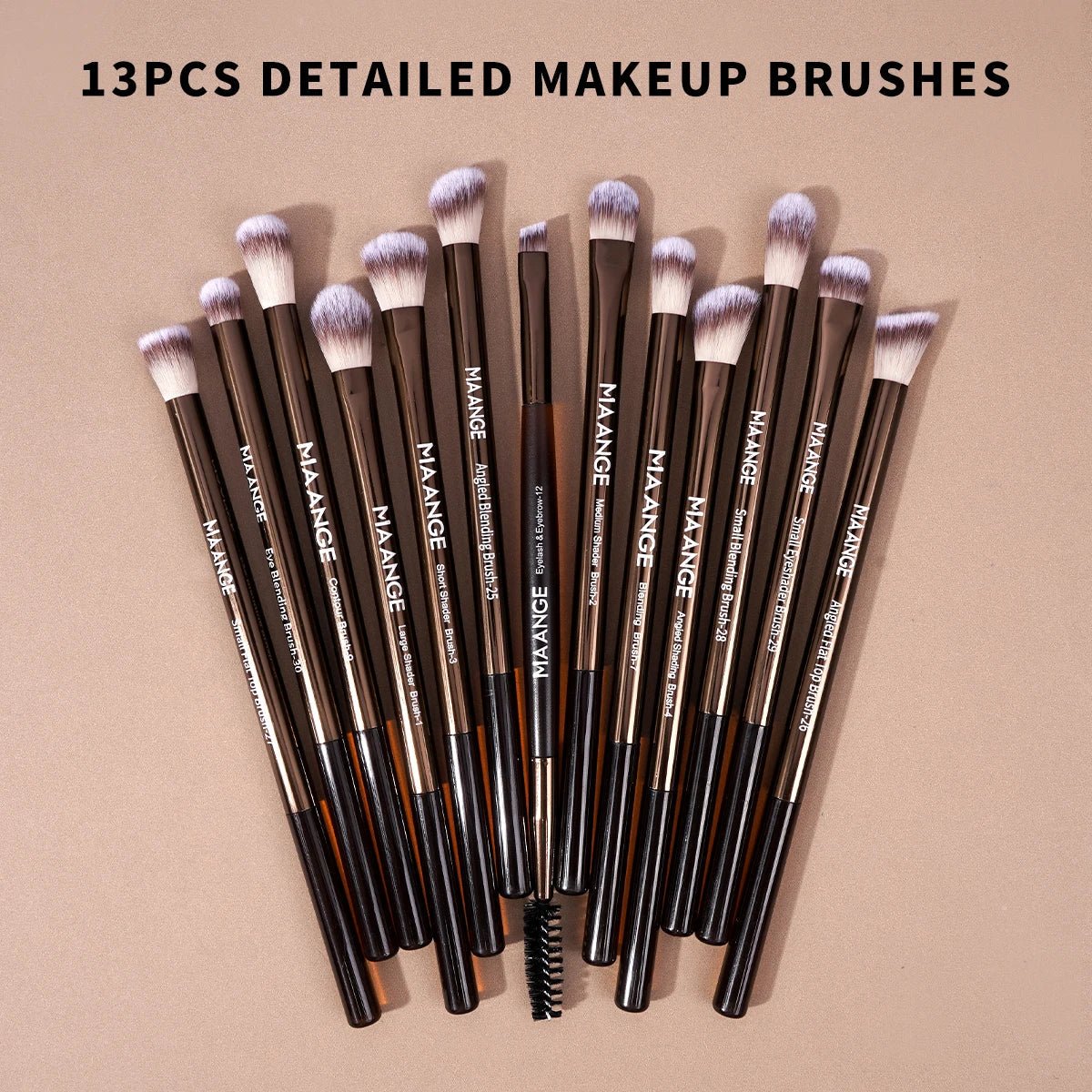 MAANGE 20pcs/set Pro Makeup Brushes Double Ended Foundation Concealers Blush Eye Shadows Brush for Liquid Cream Powder Blending - RELUX.STORE