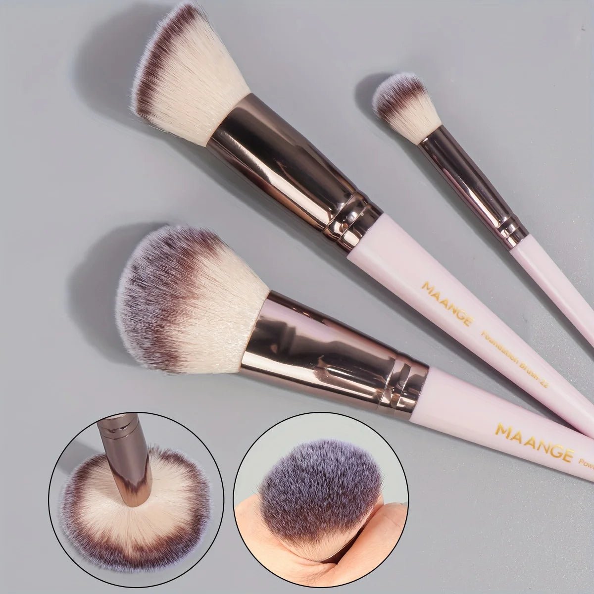 MAANGE 30pcs Professional Makeup Brush Set Foundation Concealers Eye Shadows Powder Blush Blending Brushes Beauty Tools with Bag - RELUX.STORE