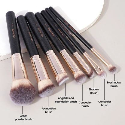 MAANGE 7pcs/set Makeup Brushes for Cosmetic Foundation Powder Concealer Blush Brush Blending Soft Bristles Beauty Tools - RELUX.STORE