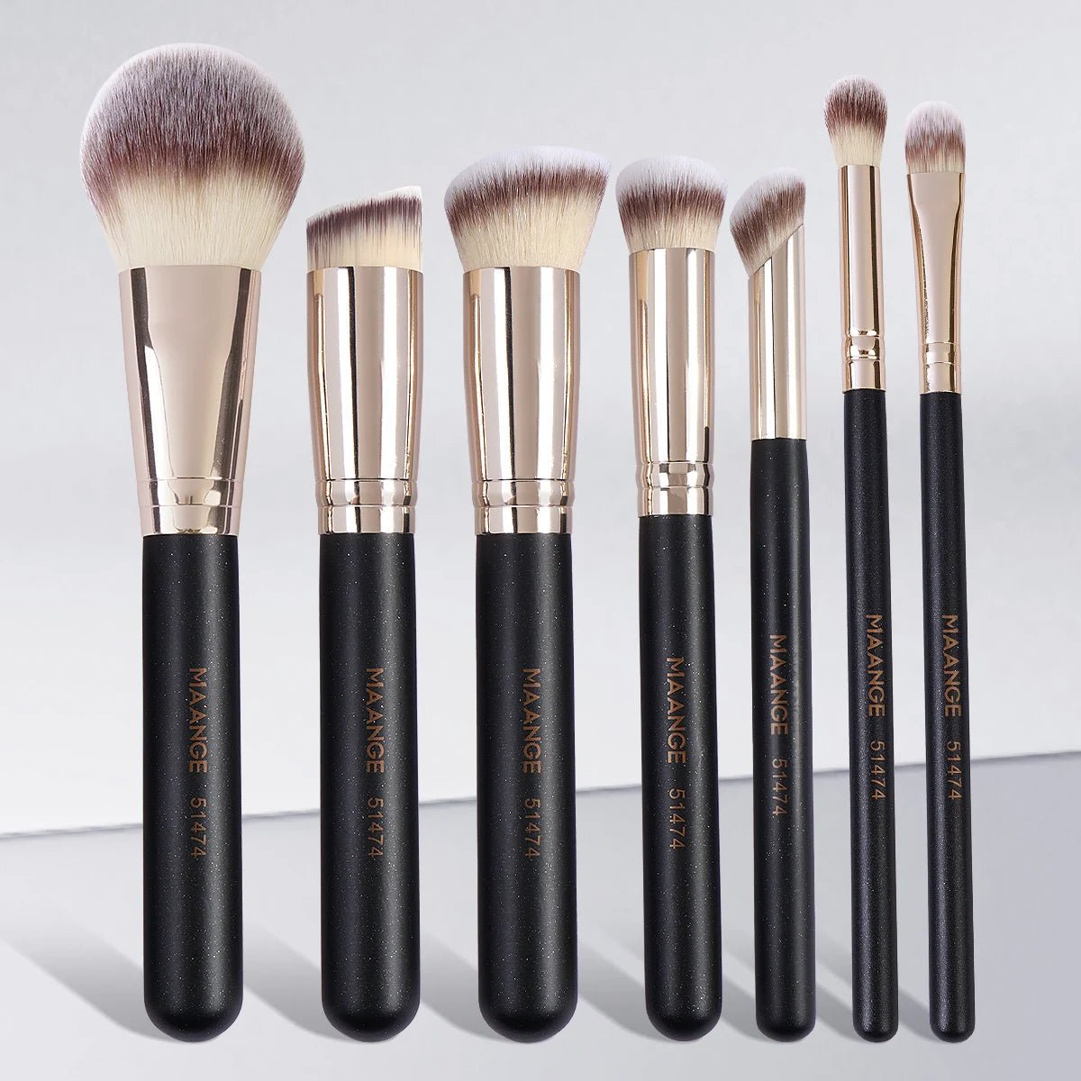 MAANGE 7pcs/set Makeup Brushes for Cosmetic Foundation Powder Concealer Blush Brush Blending Soft Bristles Beauty Tools - RELUX.STORE