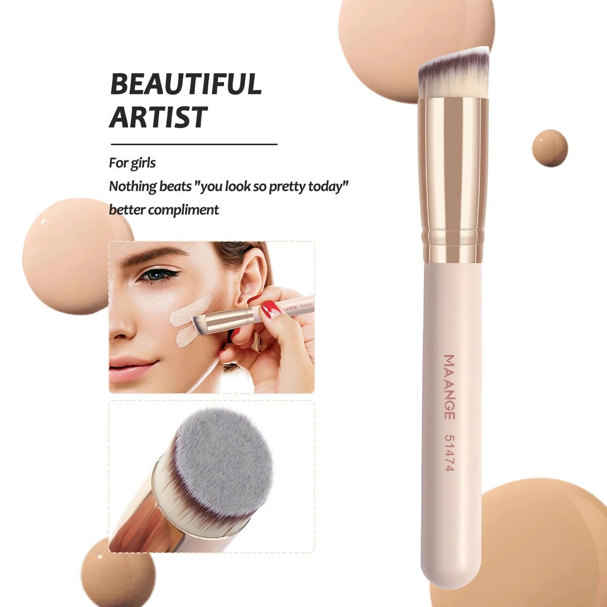 MAANGE 7pcs/set Makeup Brushes for Cosmetic Foundation Powder Concealer Blush Brush Blending Soft Bristles Beauty Tools - RELUX.STORE