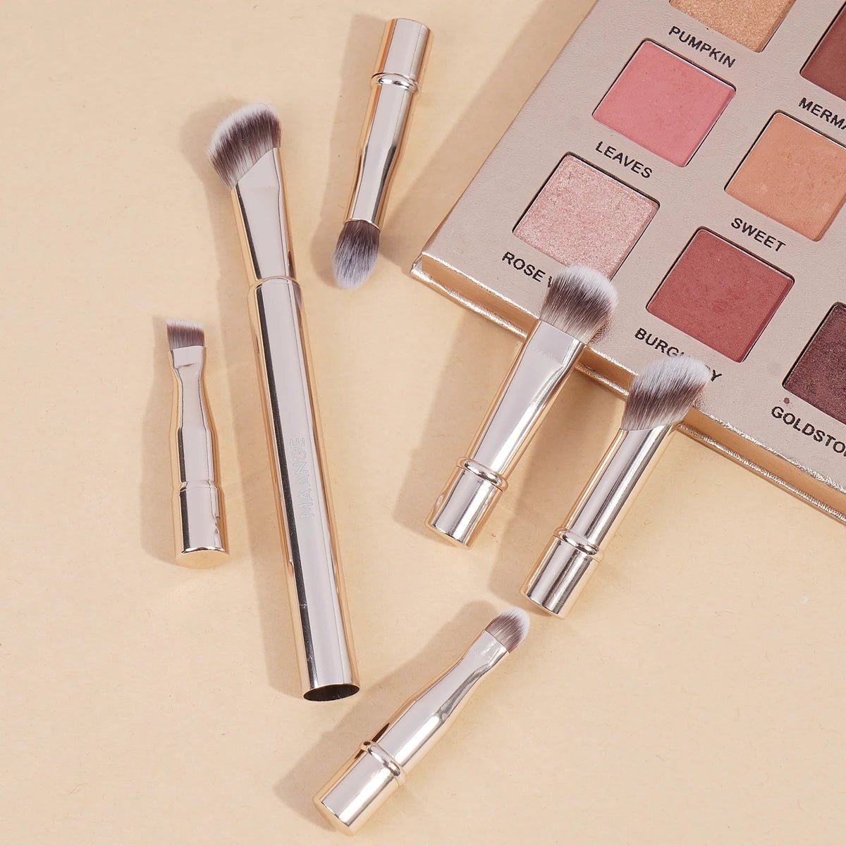 MAANGE Double Ended Makeup Brush Set Detachable Travel Contour Concealer Brush Set Eyeshadow Brush Face Cosmetic Tools with Box - RELUX.STORE