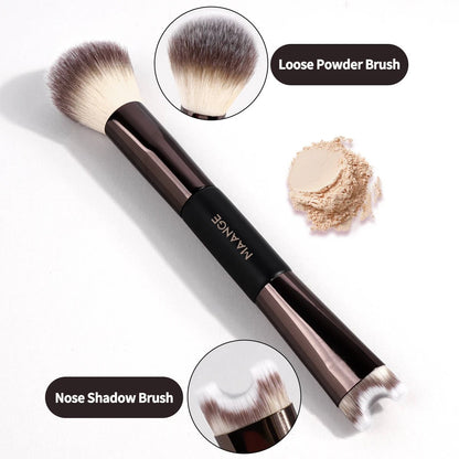 MAANGE Nose Contour U - Shaped Makeup Brush for Sculpting And Defining Double Head Foundation Highlighter Brush Nose Shadow Brush - RELUX.STORE