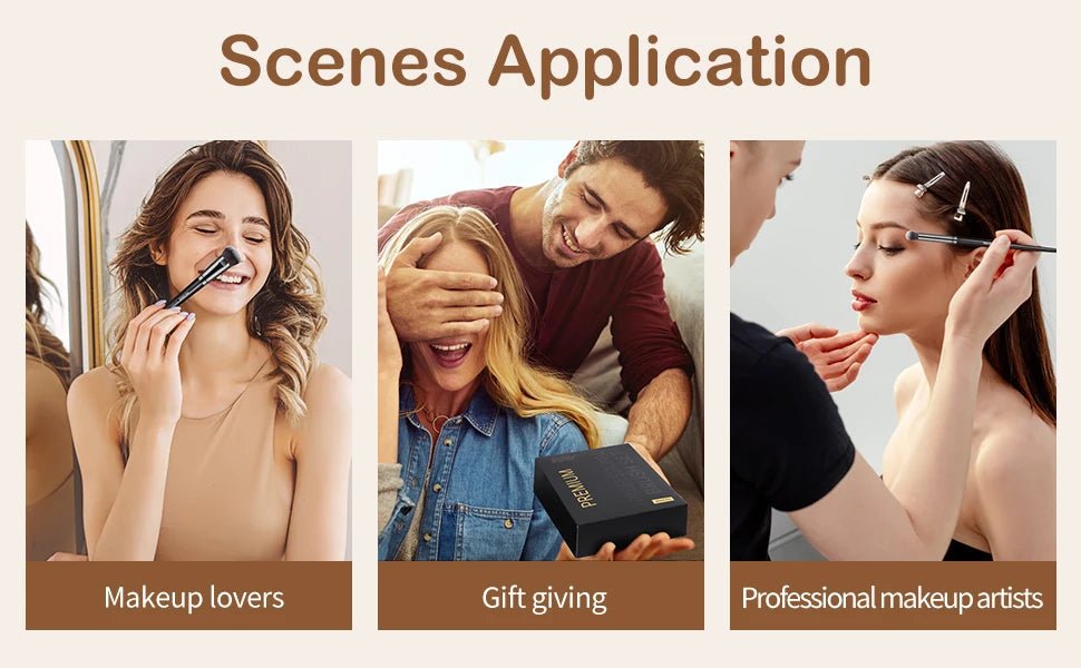 MAANGE Professional Gift Box 25 Pieces Makeup Brushes Kit Face Eye Beauty Brushes For Foundation Conceal Eyeshadow Contour Brush - RELUX.STORE