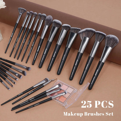 MAANGE Professional Gift Box 25 Pieces Makeup Brushes Kit Face Eye Beauty Brushes For Foundation Conceal Eyeshadow Contour Brush - RELUX.STORE