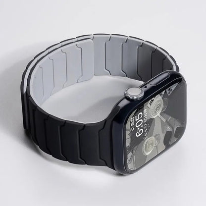 Magnetic Silicone Strap for Apple Watch Band Ultra 2 49mm 45mm 41mm Bracelet for Iwatch Series 9 8 7 6 SE 5 4 38 42mm 44mm 40mm - RELUX.STORE