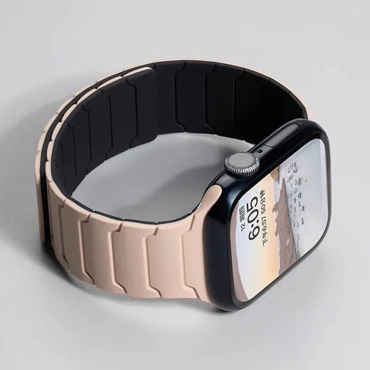 Magnetic Silicone Strap for Apple Watch Band Ultra 2 49mm 45mm 41mm Bracelet for Iwatch Series 9 8 7 6 SE 5 4 38 42mm 44mm 40mm - RELUX.STORE