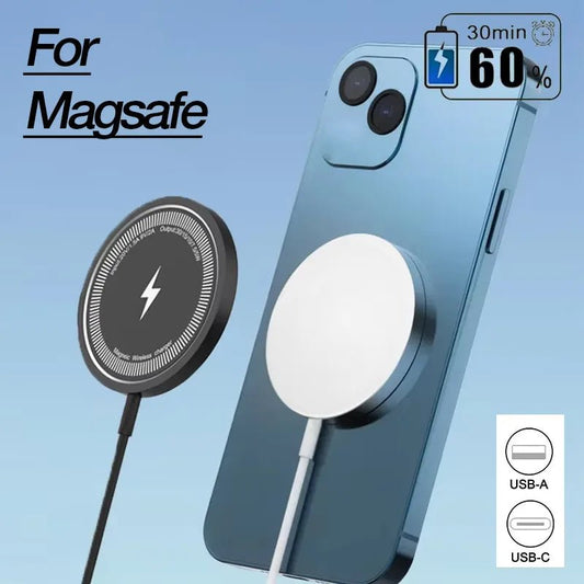 Magnetic Wireless Fast Charging Pad Stand for iPhone 16/15/14/13/12 Pro Max & AirPods – PD USB - A Charger Dock Station - RELUX.STORE