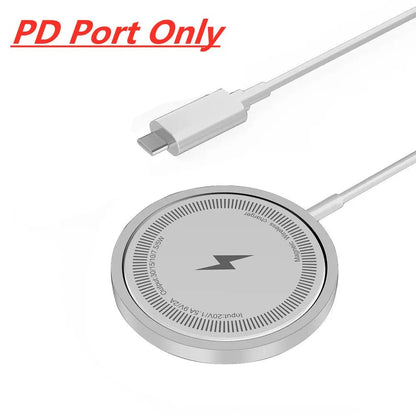 Magnetic Wireless Fast Charging Pad Stand for iPhone 16/15/14/13/12 Pro Max & AirPods – PD USB - A Charger Dock Station - RELUX.STORE