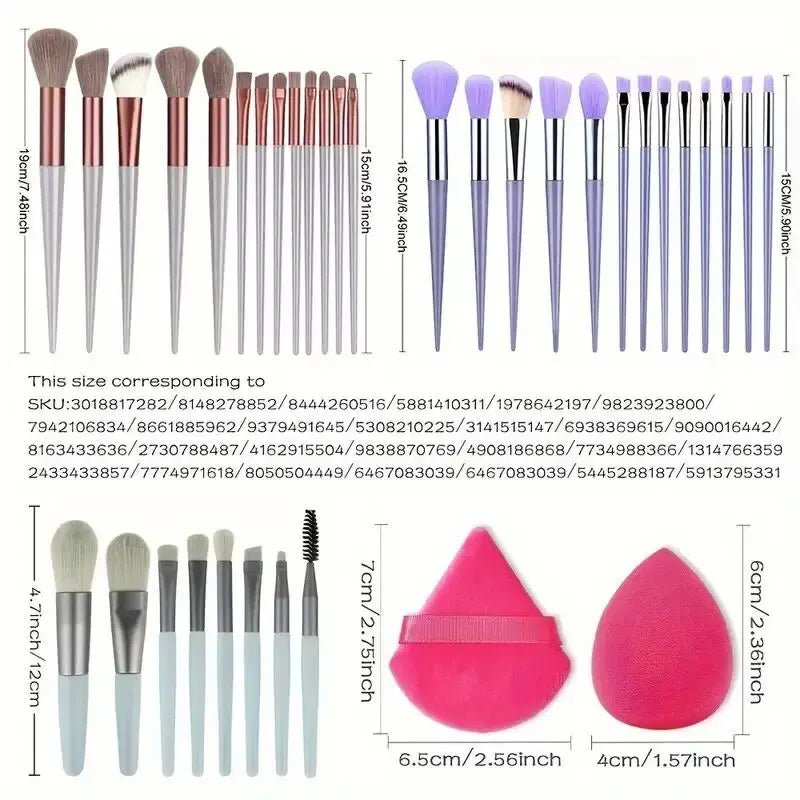 Makeup Brush Set Soft Fluffy Professiona Cosmetic Foundation Powder Eyeshadow Kabuki Blending Make Up Brush Beauty Tool Makeup - RELUX.STORE