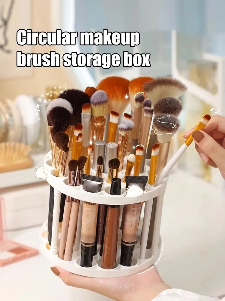 Makeup Brush Storage Rack Desktop Cosmetics Storage Rack Lipstick Makeup Brush Storage Dressing Table Sorting Storage Box - RELUX.STORE