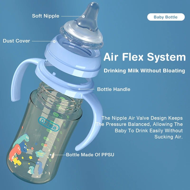 MAMIJOY 160/240ML PPSU Baby Bottle Double Handle Infant Drop - proof Baby Wide - caliber Milk Bottle Newborn Feeding Bottle BPA Free - RELUX.STOREMAMIJOY 160/240ML PPSU Baby Bottle Double Handle Infant Drop - proof Baby Wide - caliber Milk Bottle Newborn Feeding Bottle BPA Free