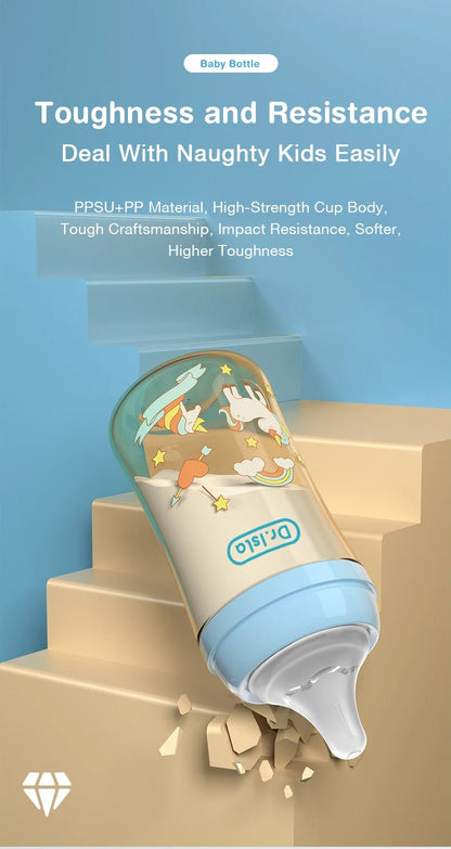 MAMIJOY 160/240ML PPSU Baby Bottle Double Handle Infant Drop - proof Baby Wide - caliber Milk Bottle Newborn Feeding Bottle BPA Free - RELUX.STOREMAMIJOY 160/240ML PPSU Baby Bottle Double Handle Infant Drop - proof Baby Wide - caliber Milk Bottle Newborn Feeding Bottle BPA Free