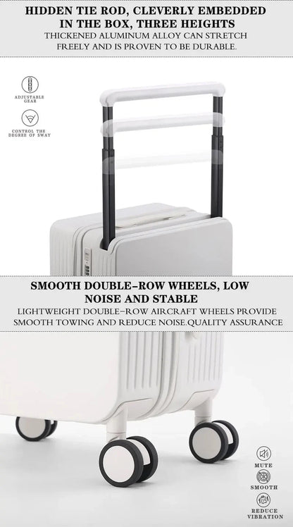 Manufactory PC Travel Trolley Case Durable Men Combination Case Small Size Boarding Case Luggage Suitcase with USB - RELUX.STOREManufactory PC Travel Trolley Case Durable Men Combination Case Small Size Boarding Case Luggage Suitcase with USB