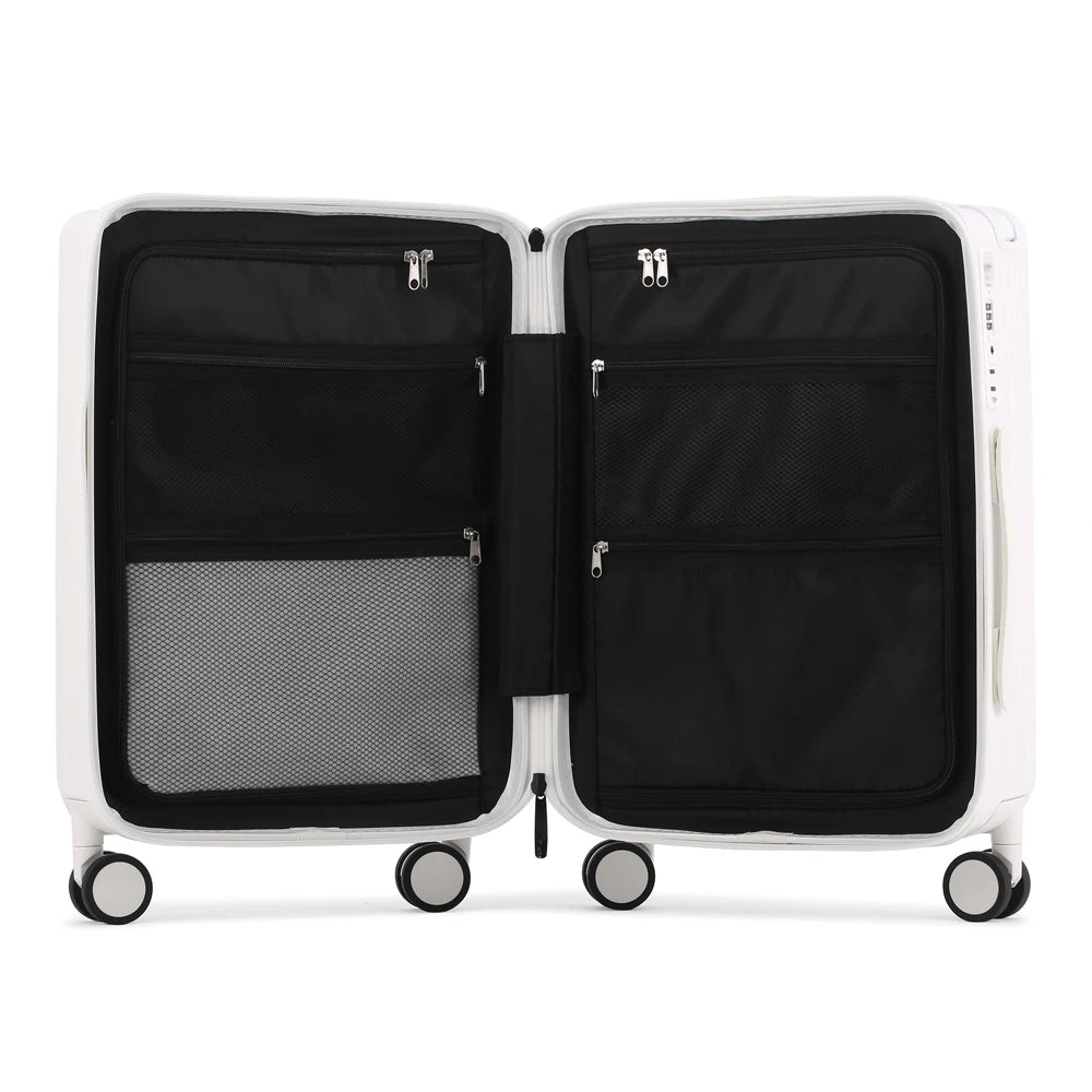Manufactory PC Travel Trolley Case Durable Men Combination Case Small Size Boarding Case Luggage Suitcase with USB - RELUX.STOREManufactory PC Travel Trolley Case Durable Men Combination Case Small Size Boarding Case Luggage Suitcase with USB