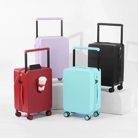 Manufactory PC Travel Trolley Case Durable Men Combination Case Small Size Boarding Case Luggage Suitcase with USB - RELUX.STOREManufactory PC Travel Trolley Case Durable Men Combination Case Small Size Boarding Case Luggage Suitcase with USB