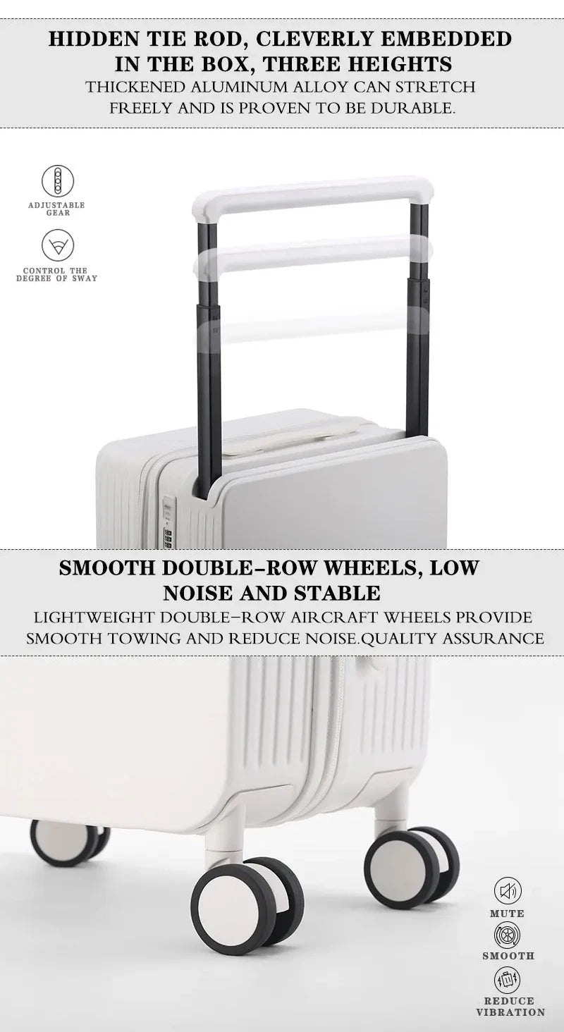 Manufactory PC Travel Trolley Case Durable Men Combination Case Small Size Boarding Case Luggage Suitcase with USB - RELUX.STOREManufactory PC Travel Trolley Case Durable Men Combination Case Small Size Boarding Case Luggage Suitcase with USB