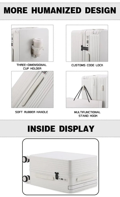 Manufactory PC Travel Trolley Case Durable Men Combination Case Small Size Boarding Case Luggage Suitcase with USB - RELUX.STOREManufactory PC Travel Trolley Case Durable Men Combination Case Small Size Boarding Case Luggage Suitcase with USB
