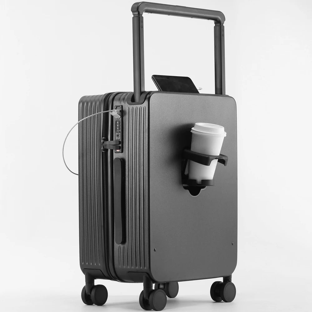 Manufactory PC Travel Trolley Case Durable Men Combination Case Small Size Boarding Case Luggage Suitcase with USB - RELUX.STOREManufactory PC Travel Trolley Case Durable Men Combination Case Small Size Boarding Case Luggage Suitcase with USB