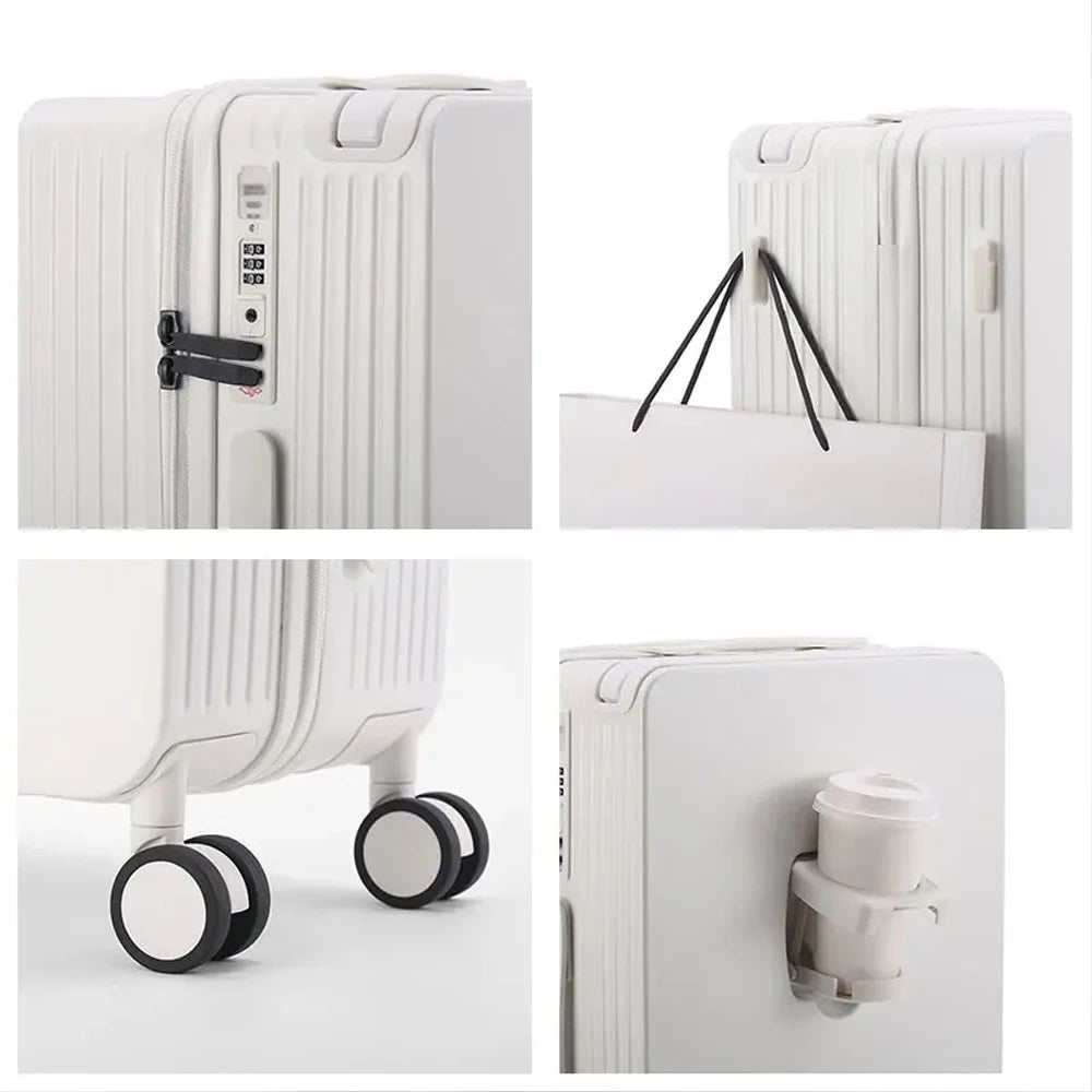 Manufactory PC Travel Trolley Case Durable Men Combination Case Small Size Boarding Case Luggage Suitcase with USB - RELUX.STOREManufactory PC Travel Trolley Case Durable Men Combination Case Small Size Boarding Case Luggage Suitcase with USB