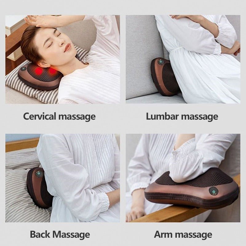 “Massage Pillow for Neck and Shoulder – Shiatsu Deep Tissue Massager with Heat for Pain Relief & Relaxation” - RELUX.STORE