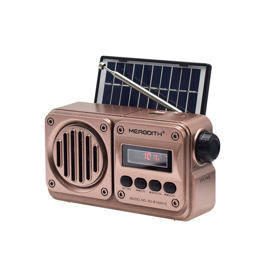 MD - 499 Wireless Bluetooth Speaker MP3 Playback FM Radio Solar Charging Emergency power outage Radio Full Band High Sensitivity - RELUX.STORE