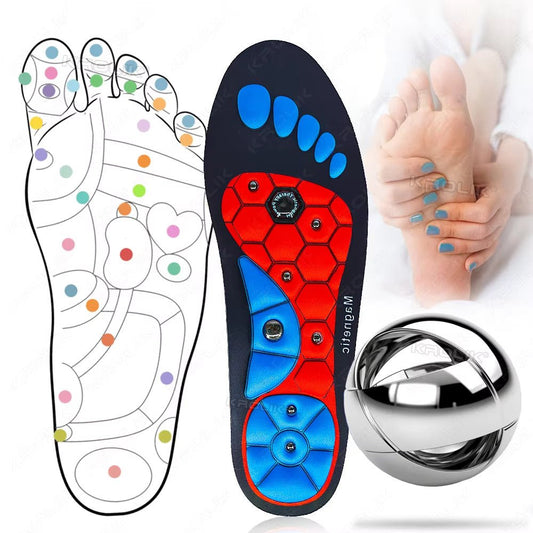 Medical Magnetic Insole Therapy Sports Insoles Orthopedic Insoles Massage Foot Weight Loss Slimming Acupressure Anti - fatigue Health Care Shoe Pads - RELUX.STORE