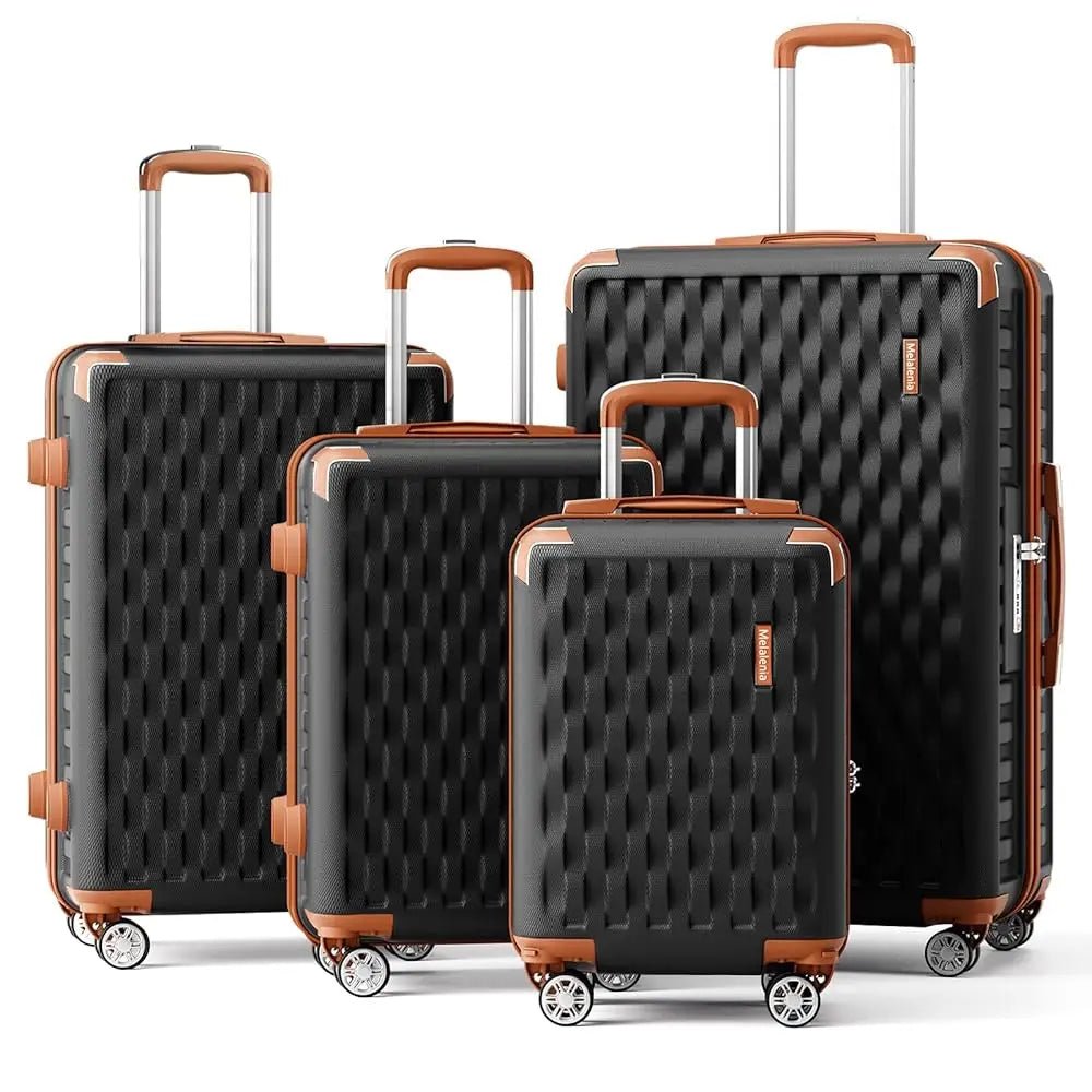 Melalenia Luggage Sets 7 Piece Hard Shell Carry on Suitcase with Spinner Wheels and TSA Lock, Lightweight Travel Duffel Bag - RELUX.STOREMelalenia Luggage Sets 7 Piece Hard Shell Carry on Suitcase with Spinner Wheels and TSA Lock, Lightweight Travel Duffel Bag