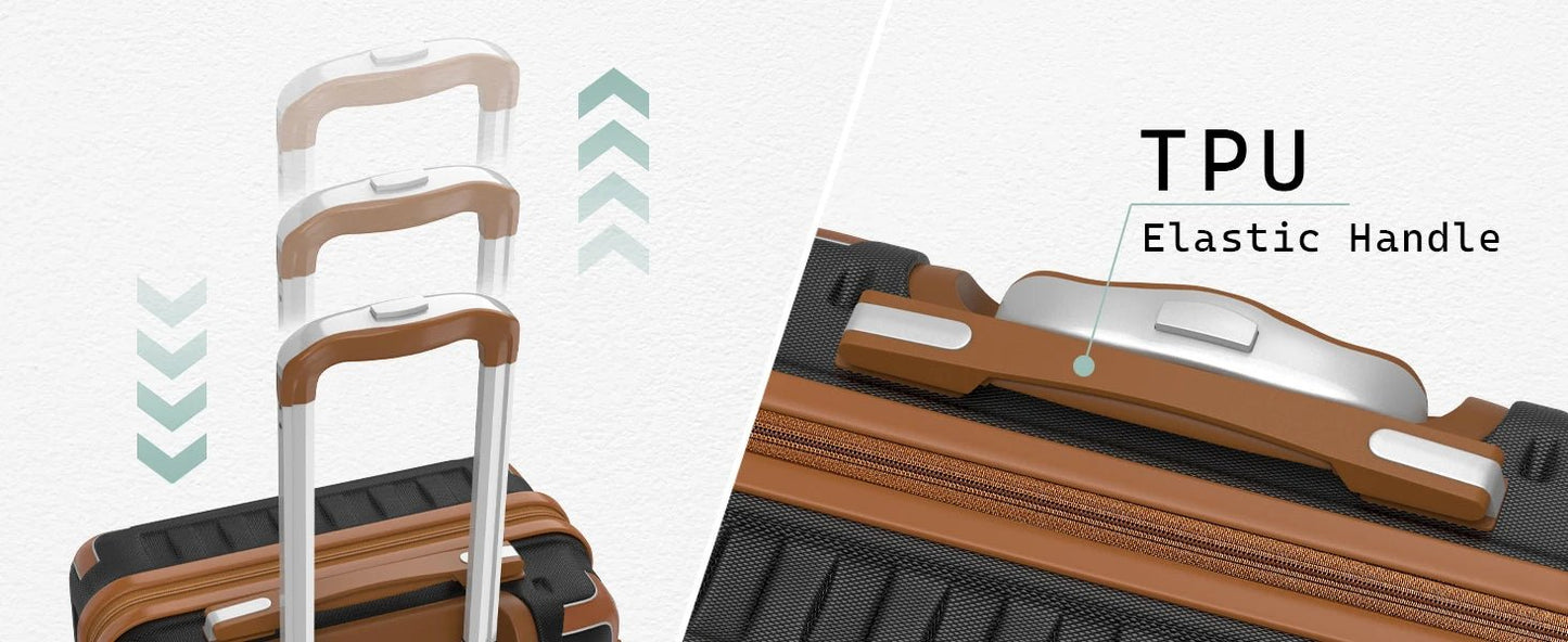 Melalenia Luggage Sets 7 Piece Hard Shell Carry on Suitcase with Spinner Wheels and TSA Lock, Lightweight Travel Duffel Bag - RELUX.STOREMelalenia Luggage Sets 7 Piece Hard Shell Carry on Suitcase with Spinner Wheels and TSA Lock, Lightweight Travel Duffel Bag