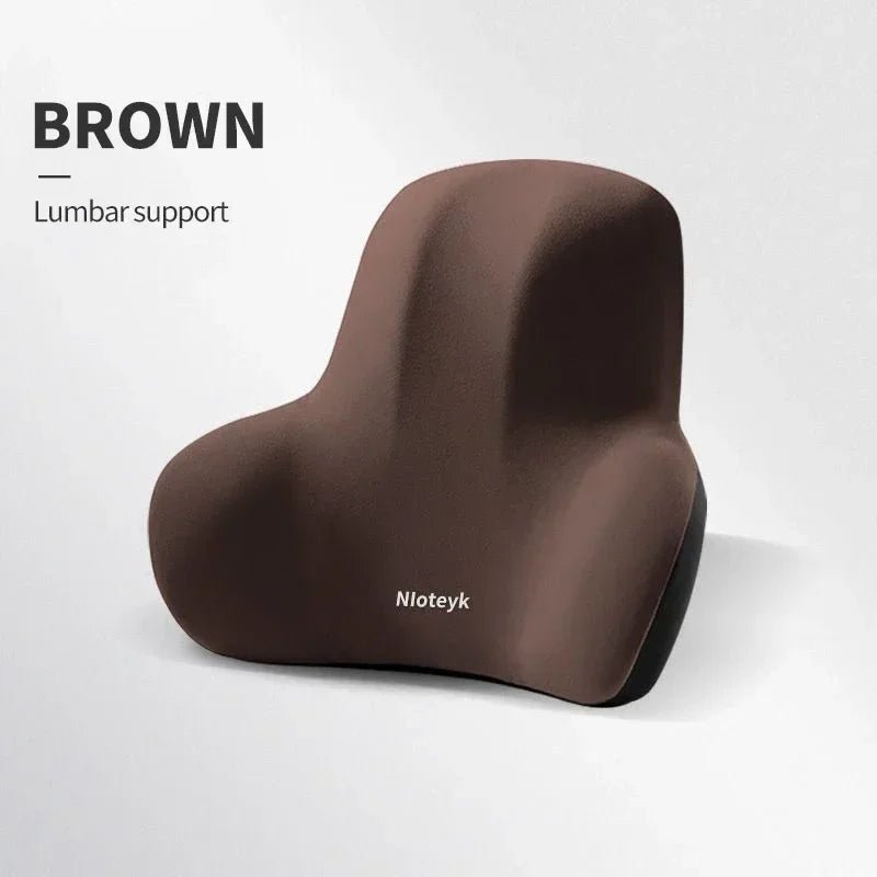 Memory Foam Car Neck Pillow & Lumbar Support Cushion – Universal Ergonomic Car Seat Neck & Waist Cushion, Travel Car Pillow, Back Support for Driving Comfort, Car Accessories - RELUX.STORE