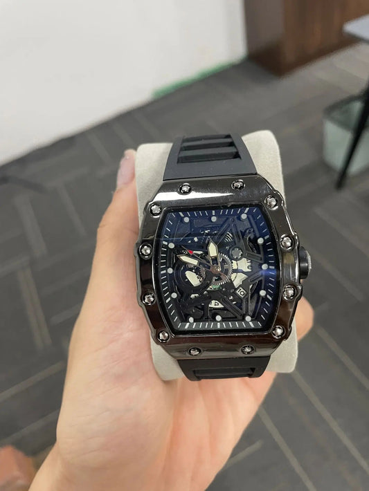 Men Watches Light Luxury Brand Domineering Beauty Trend Pentagram Luminous Wine Barrel Shaped Male Fashion Quartz Clock Watch - RELUX.STORE