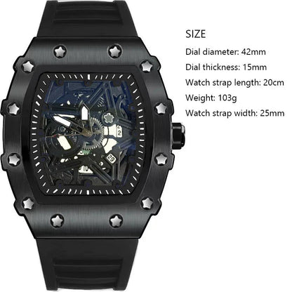 Men Watches Light Luxury Brand Domineering Beauty Trend Pentagram Luminous Wine Barrel Shaped Male Fashion Quartz Clock Watch - RELUX.STORE