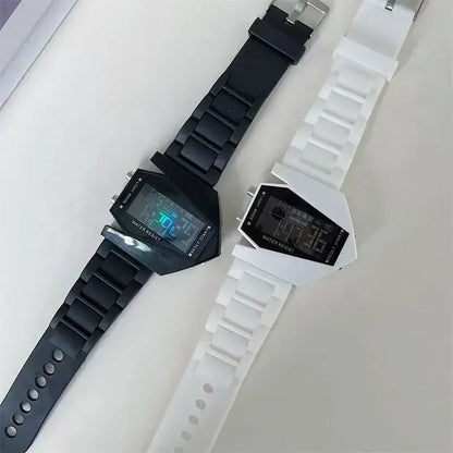 Men's and Women's Sports Couple Watches, Luminous Multi - functional Square Fighter Plane Watches, Men's Electronic Watches - RELUX.STORE