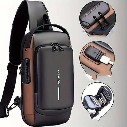 Men’s Anti - Theft Chest Bag – Motorcycle & Casual Sports Sling Backpack | Durable Oxford Fabric, Fashionable & Secure - RELUX.STORE