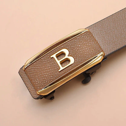 “Men’s Automatic Buckle Belt – Toothless Casual & Business Waist Belt | Trendy, All - Match Fashion Belt for Youth & Personality Style” - RELUX.STORE