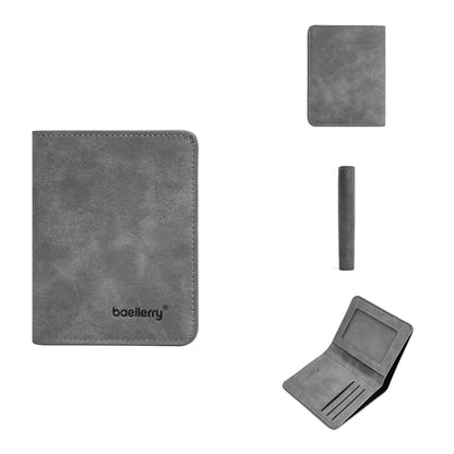 "Men’s Bifold Leather Wallet – Slim Multi - Card Holder with Driver’s License Window, Casual & Business Short Wallet" - RELUX.STORE