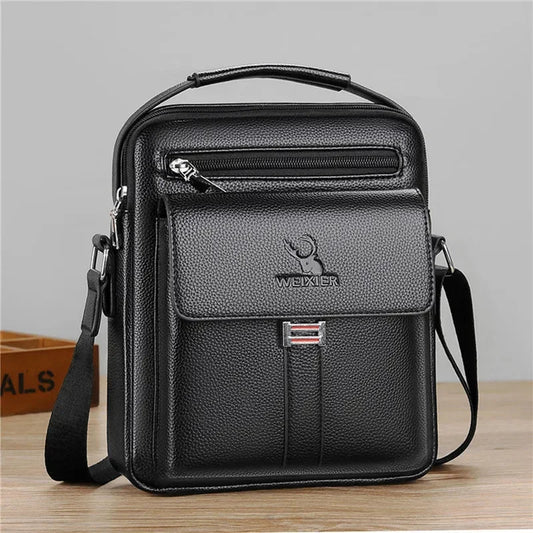 Men's Genuine Leather Crossbody Shoulder Bags High quality Tote Fashion Business Man Messenger Bag Leather Bags fanny pack - RELUX.STORE