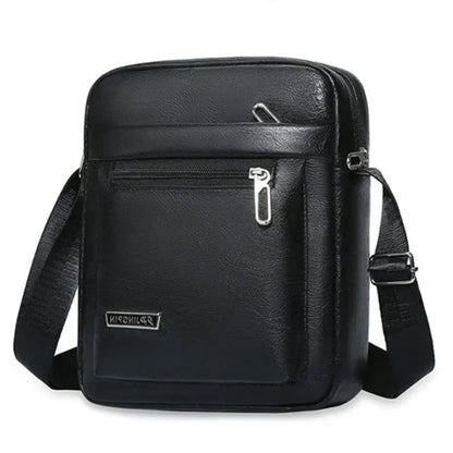 Men's Genuine Leather Crossbody Shoulder Bags High quality Tote Fashion Business Man Messenger Bag Leather Bags fanny pack - RELUX.STORE