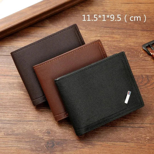 "Men’s Leather Short Wallet – Slim Foldable Minimalist Wallet with Soft Genuine Leather Design for Everyday Use" - RELUX.STORE