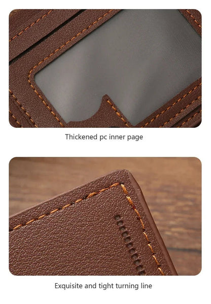 "Men’s Leather Short Wallet – Slim Foldable Minimalist Wallet with Soft Genuine Leather Design for Everyday Use" - RELUX.STORE