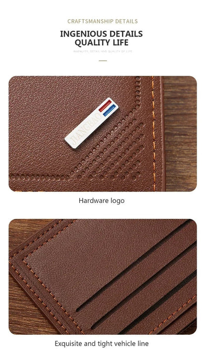 "Men’s Leather Short Wallet – Slim Foldable Minimalist Wallet with Soft Genuine Leather Design for Everyday Use" - RELUX.STORE